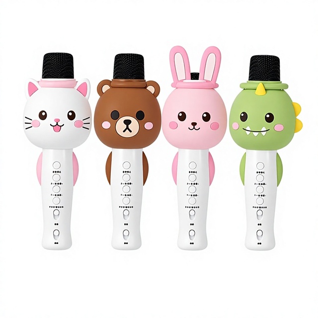 Cartoon Silicone Gel Microphone Cover Drop-Resistant & Soft Customizable Color/Size/Logo for Karaoke Systems