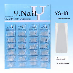 480pcs ABS <b>Nail</b> Tips Set Natural Clear <b>Extension</b> False <b>Nails</b> Customizable for Manicure Salon - Product Image 4
