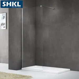 Kleine einteilige halb rahmenlose Dusch stände begehbare Duschen ohne Türen