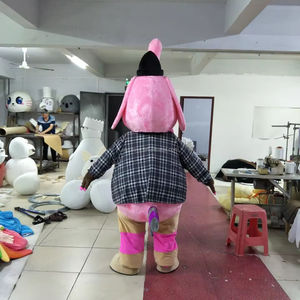 Efun quantité minimale de commande 1 pièce Costume de mascotte éléphant <span class=keywords><strong>rose</strong></span> taille adulte personnalisé Costume de mascotte animal en peluche à vendre - Product Image 3