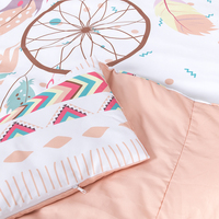 Parure de lit disney pour bébé, ensemble de literie silencieux, filet de rêves impression 3D dessin animé, housse de couette, taie d'oreiller