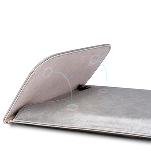 กระเป๋าคอมพิวเตอร์แล็ปท็อปบริสุทธิ์บางพิเศษที่เรียบง่ายแขนป้องกันกันน้ำสีลูกกวาดกระเป๋าแล็ปท็อปหนัง PU - Product Image 3