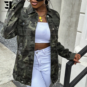 लार्सुर कस्टम फैक्टरी में छलावरण जैकेट का कुचला गया कच्चा किनारा धोने वाला कच्चा माल, महिलाओं के लिए कैरो - Product Image 3