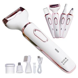 Tondeuse électrique portable 4 en 1 pour femme, légère, design de voyage, rasoir pour les poils, respectueux de la peau, pour les soins quotidiens - Product Image 1