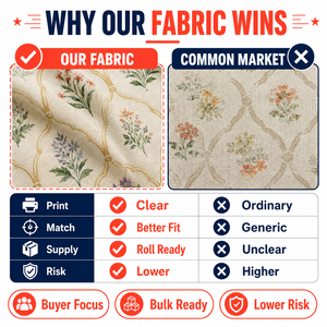 Tissu imprimé en <span class=keywords><strong>lin</strong></span> et coton respirant pour chemises de resort, pantalons à jambes larges et fabricants de vêtements - Fournisseur de tissus - Product Image 3