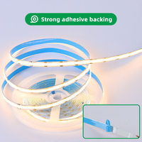 Bande LED COB haute densité sans points LED, blanche, découpable, 2700k 3000k 4000k 6500k, flexible, 320 LED, bande LED flexible
