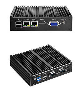 Mini PC industriel sans ventilateur, processeur Quad Core Intel Celeron J1900, 2 ports LAN, pare-feu, 2 ports COM RS485/RS232, compatible PfSense/OPNsense/<span class=keywords><strong>VMware</strong></span>/ESXi, 8 Go de RAM, neuf - Product Image 1
