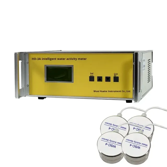 Huake HD-3A 220V Water Activity Meter 0~50C LCD Display 0.5 Accuracy IP67 Protection 1 Year Warranty for Lab Hospital Food