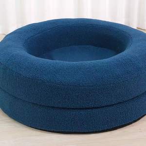 Calming Shag Vegan Faux Fur Pet Bed Deep Sleep Donut Cuddler Round Dog Bed Cama Para Mascota - Product Image 5