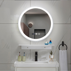 Espejo <span class=keywords><strong>de</strong></span> <span class=keywords><strong>Baño</strong></span> Redondo con Marco Dorado y Retroiluminación LED, <span class=keywords><strong>Antivaho</strong></span>, con Control Táctil, para Proyectos <span class=keywords><strong>de</strong></span> Hoteles y Villas, Venta al Por Mayor - Product Image 5
