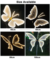 Nouvelles lumières dynamiques de simulation de papillons pour les mariages, les anniversaires et les célébrations de vacances, lumières de jardin LED 3D enchanteuses