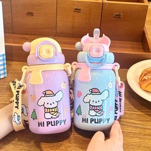 Hi Puppy Stainless Steel Water Bottle 500Ml Insulated With Straw Kids Camping Drinkware - Product Image 3
