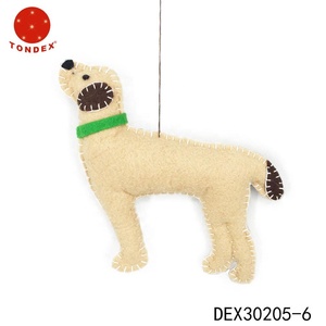 Meraviglioso Feltro Cane Fatto A Mano Decorazioni Di Natale - Product Image 2
