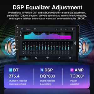 Nouveauté 9 pouces 2 Din Android 15 Carplay sans fil Lecteur multimédia de voiture DVD DSP BT Stéréo Radio FM WIFI Audio GPS Navigation - Product Image 2