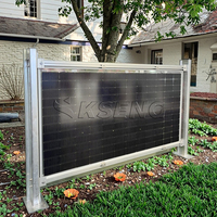 Panneau solaire bifacial haute durabilité, support de clôture photovoltaïque vertical, acier galvanisé à chaud, aluminium, garantie 10 ans