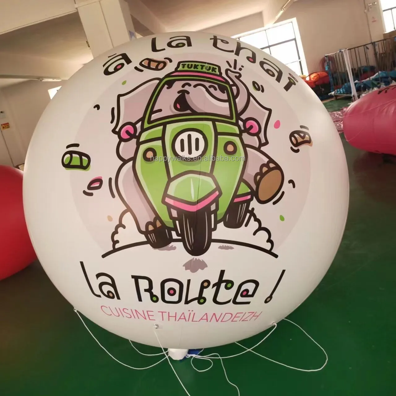 Boule d'hélium publicitaire géante de publicité ronde boule gonflable de 3m de diamètre pour la publicité