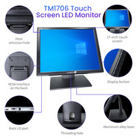 New 17" Touch Screen Monitor LCD TFT Pos Restaurant Dining Hall Medical Display USB POS Cashier System Terminal Business Use