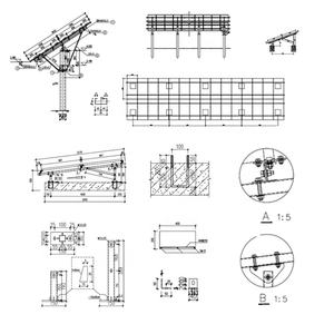 Structure de montage au sol pour panneaux solaires photovoltaïques à angle d'inclinaison réglable en zinc-aluminium-magnésium et silicium polycristallin pour usage domestique avec MPPT - Product Image 6