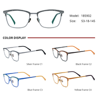 Gafas Borregls con Montura de Titanio Colorida para Hombre, Diseño Cuadrado de Marca 2025, Lentes Ópticas de Alta Calidad para Mujer, Modelo 185902