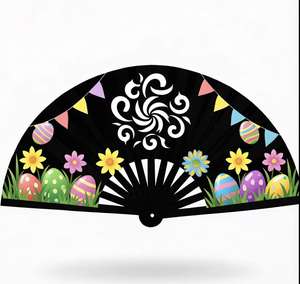 Nuevo Abanico Plegable de Bambú con Logotipo Personalizado al por Mayor, Abanico de Mano para Bodas, Abanico para el Día de Pascua - Product Image 2