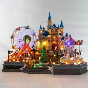Casa <span class=keywords><strong>de</strong></span> Villa Navideña, Luces LED <span class=keywords><strong>de</strong></span> Colores con <span class=keywords><strong>Música</strong></span> Navideña, Árboles <span class=keywords><strong>de</strong></span> Navidad Giratorios, Carrusel y Noria - Product Image 4