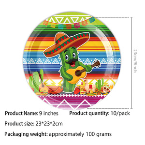 <strong>Mexican</strong> Guitar Valentine's Day Easter <strong>Party</strong> <strong>Supplies</strong> Set Disposable Paper Cutlery Desert Cowboy Decorative Colorful Napkin - Product Image 4