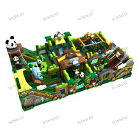 Prix d'usine Grande ville de jeux gonflable personnalisée sur le thème du zoo pour la location événementielle