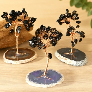 Assortiment de tranches de quartz rose naturel en forme d'<span class=keywords><strong>arbre</strong></span>, décorations de bureau et de maison, ornements d'<span class=keywords><strong>arbre</strong></span> attirant la prospérité, best-sellers transfrontaliers - Product Image 4