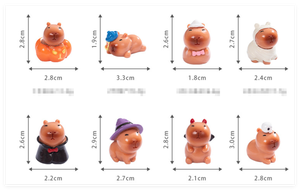 Figuras de Capibara Fantasma de Resina para Decoración de Acuarios, Miniaturas de Animales para Jardín, Adornos para Bolsas Misteriosas de la Suerte - Product Image 2