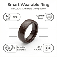 Bague connectée Smart Pay 2026 tendance, en céramique/tungstène/acier inoxydable, OEM/ODM, faible MOQ, pour femmes et hommes, fournie par l'usine Gostar