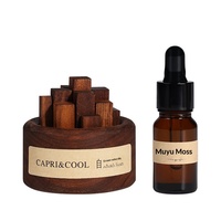Diffuseur de parfum sans flamme en bois massif à diffusion libre avec arôme pour la décoration intérieure de la maison, de la chambre et du bureau à domicile - Cadeau