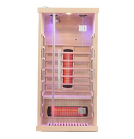 Sauna infrarouge en bois d'hemlock pour 1 personne, sauna infrarouge intérieur