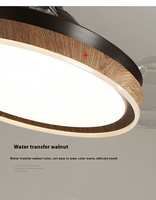 Ventilateur de plafond LED décoratif moderne de 42 pouces avec éclairage, pales rétractables, haut plafonnier, télécommande, haut-parleur Bluetooth et moteur (Chine)