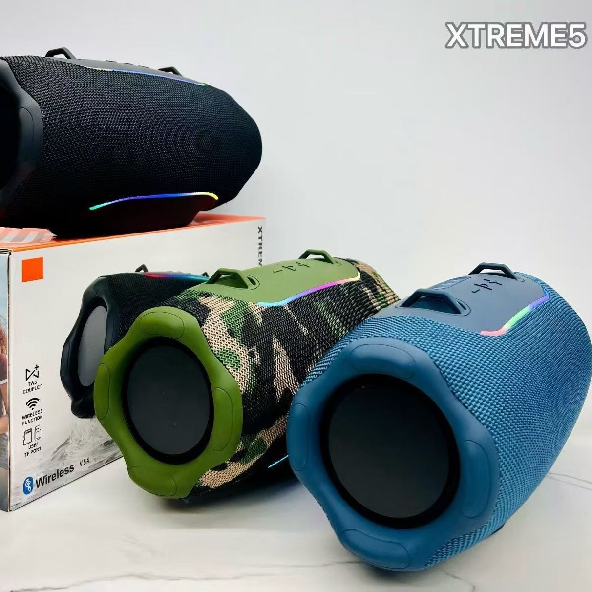 New Cross-border XTREME5 Portable BT Speaker With Shoulder Strap Outdoor Heavy Bass LED Subwoofer Wholesale Stereo Audio · image 7