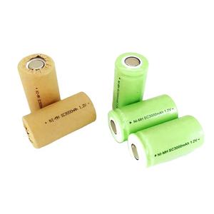 Batería 10C Ni-mh SC3000mAh 1.2V 7.2V 9.6V 12V <span class=keywords><strong>3000mAh</strong></span> Celda de Batería Recargable Nimh - Product Image 1