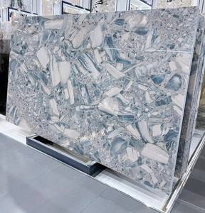 Dalle de quartzite polie du Brésil, polie pour la décoration d'arrière-plan, marbre bleu du Brésil - Product Image 4