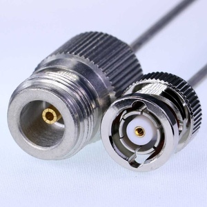 N80B60-85T- <strong>N</strong> jack to BNC reverse polarity plug <strong>using</strong> .085 semi-rigid - Product Image 1