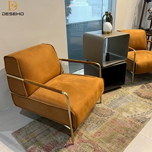 Poltrone Moderne di Lusso in Velluto, Set di Sedie da Esterno di Alta Qualità per Soggiorno, Camera da Letto, Hotel, Versatili e Confortevoli - Product Image 1