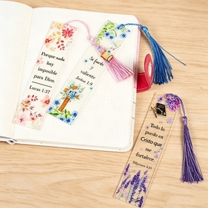 Segnalibro in Acrilico Personalizzato OEM con Stampa UV e Nappina per Pittura, Incollaggio, Scrittura e Logo - Product Image 6