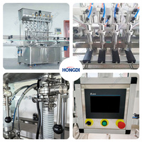 Machine de remplissage de liquides à six canaux horizontale manuelle en acier inoxydable de qualité alimentaire, à entraînement électrique/hydraulique, HONGDI Energy