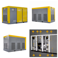 Compresor de Aire de Tornillo Industrial Silencioso, Sin Aceite, Refrigerado por Aire, de 55KW, 75KW, 90KW, 110KW y 200KW, Suministro de Fábrica