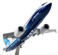 Modèle d'avion Boeing Unified 737-8 MAX en résine à l'échelle 1:100