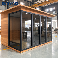 Sauna extérieur de luxe pour 8 personnes, en cèdre rouge canadien, sur mesure, fabrication directe d'usine