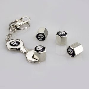 Juego de 4 llaves metálicas para neumáticos con logo de marca, de alta calidad, estándar 8v 1 rosca, universales para coches/motocicletas/bicicletas, tapas de válvula - Product Image 5