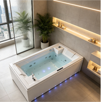 Baignoire Balnéo de Luxe Résidentielle et Commerciale, Massage Puissant à 23 Jets, Chauffage Thermostatique pour Projets Hôteliers