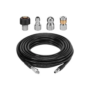 50 Feet áp lực máy giặt hệ thống thoát nước jetter Hose máy bay phản lực nước cống Máy làm sạch xoay cống jetter vòi phun - Product Image 1