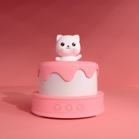Lampe d'ambiance en forme de gâteau, rechargeable, décorative, à intensité variable, avec 8 mélodies apaisantes pour la chambre à coucher et la maison