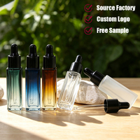 Emballage de voyage de luxe, flacon en verre givré cosmétique de 3 ml, 5 ml, 10 ml, bouchon compte-gouttes blanc, flacon compte-gouttes liquide, vente en gros