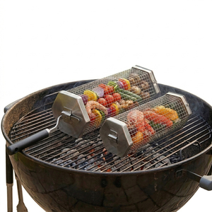 Ensemble de paniers de cuisson hexagonaux roulants peu encombrants en acier inoxydable avec poignée en PP, <span class=keywords><strong>kit</strong></span> d'outils de cuisson pour légumes emboîtables - Product Image 1