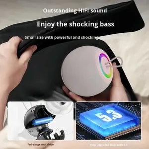 Haut-parleur sans fil portable 5W en tissu, le plus vendu, pour l'extérieur, avec BT, USB, AUX, FM - Product Image 5